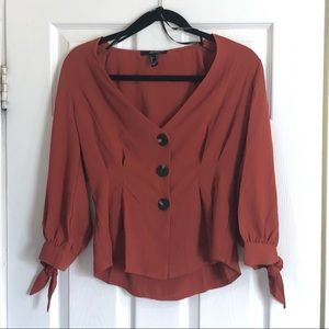 Rust Blouse (Can Double as Casual Blazer!)